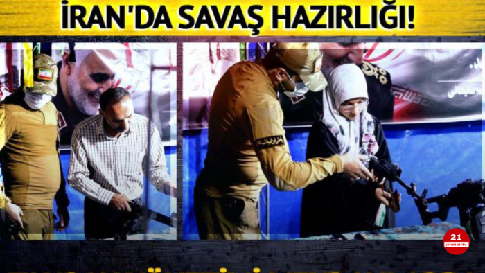 İran’dan savaş alarmı: Tahran meydanlarında halka silah eğitimi